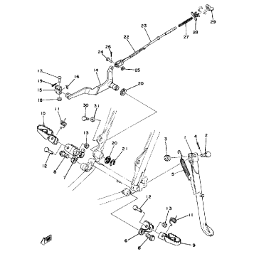 STAND-FOOTREST-BRAKE PEDAL