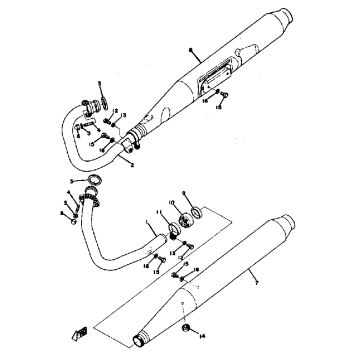 EXHAUST TX650A - XS650B