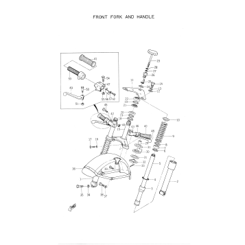 FRONT FORK AND HANDLE