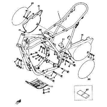 FRAME SIDE COVER YZ400C