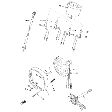 HEAD LAMP SPEEDOMETER