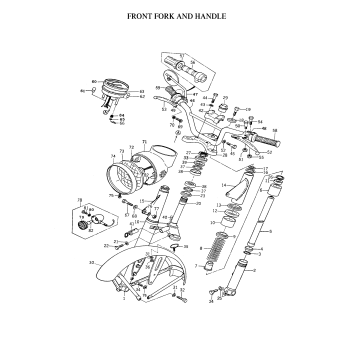 FRONT FORK AND HANDLE