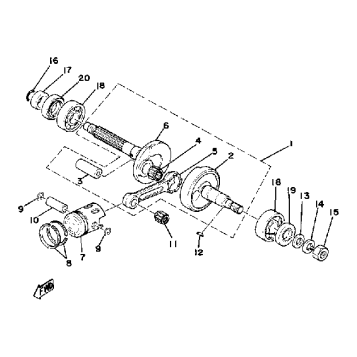 CRANKSHAFT - PISTON LB50PG - PH - PJ