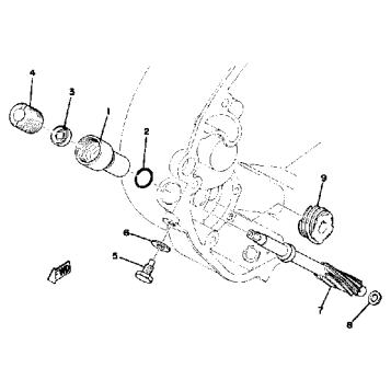 TACHOMETER GEAR XS650D E E006501~ F