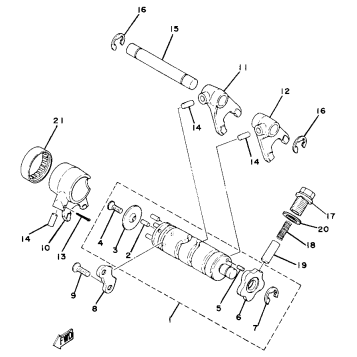 SHIFT CAM FORK YZ80G
