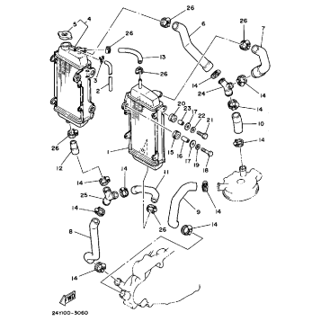 RADIATOR HOSE YZ250K