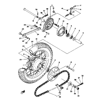 REAR WHEEL DT80H - J - K