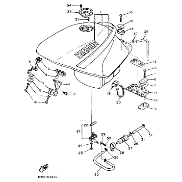 FUEL TANK NON CALIFORNIA MODEL