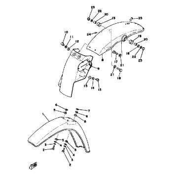 FRONT FENDER - REAR FENDER 250B - C - 400B - C