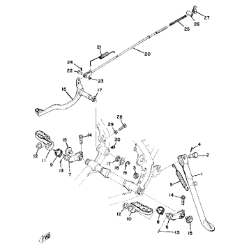 STAND - FOOTREST - BRAKE PEDAL