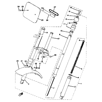 FRONT FORK - FRONT FENDER