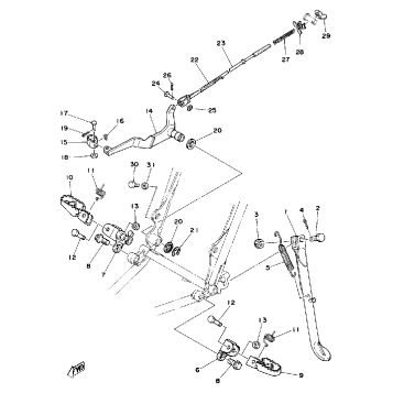 STAND - FOOTREST - BRAKE PEDAL