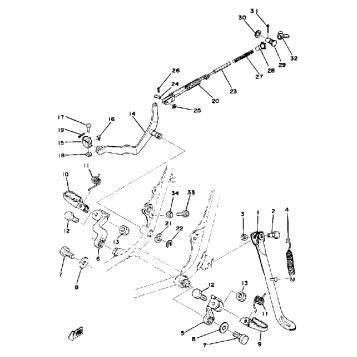 STAND - FOOTREST - BRAKE PEDAL