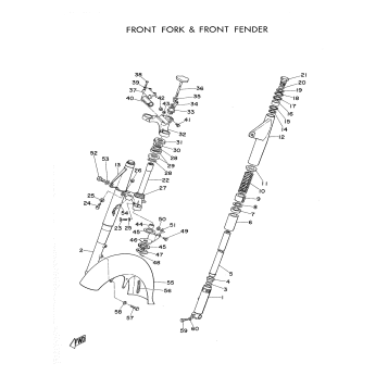 FRONT FORK AND FENDER