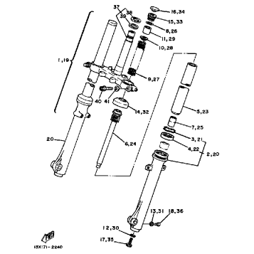 FRONT FORK XT200K - KC