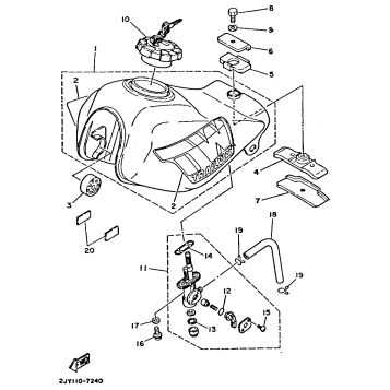 FUEL TANK NON CALIFORNIA MODEL