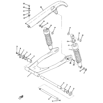 REAR ARM REAR CUSHION CHAIN CASE