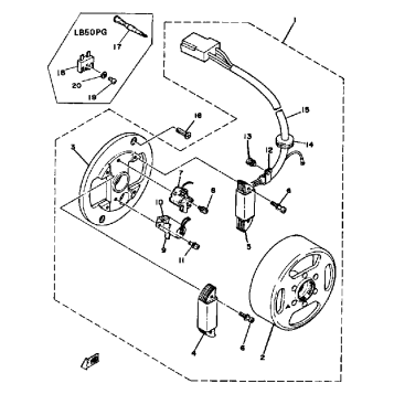FLYWHEEL MAGNETO LB50PG - PH - PJ