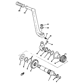 KICK - STARTER TX650A - XS650B - C