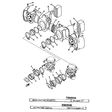 INTAKE TX650A - XS650B
