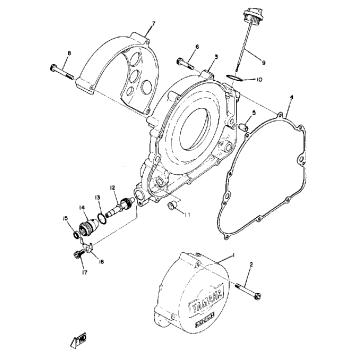 CRANKCASE COVER - TACHOMETER GEAR