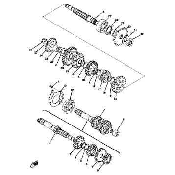 TRANSMISSION YZ125A - B
