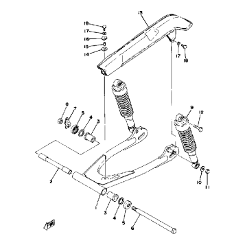 REAR ARM - REAR CUSHION - CHAIN CASE