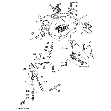 FUEL TANK CALIFORNIA MODEL ONLY