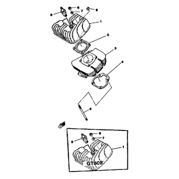 CYLINDER GT80E - GT80E~009161 - GT80F