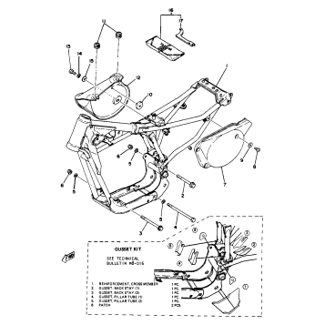 FRAME SIDE COVER YZ80E