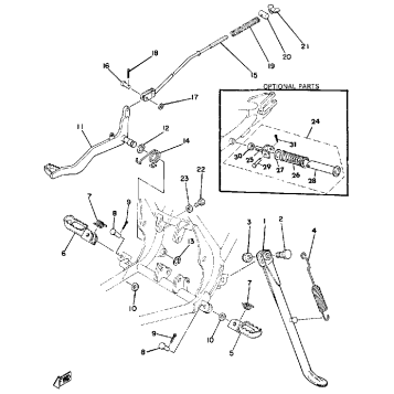 STAND - FOOTREST - BRAKE PEDAL