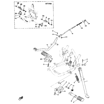 STAND - FOOTREST - BRAKE PEDAL