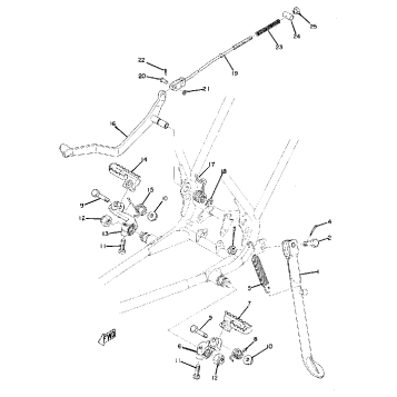 STAND - FOOTREST - BRAKE PEDAL
