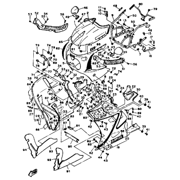 FAIRING COWLING NON CALIFORNIA MODEL