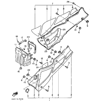 SIDE COVER FZ600T TC