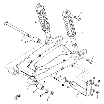REAR ARM - REAR CUSHION - CHAIN CASE