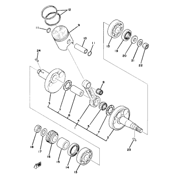 CRANKSHAFT PISTON YZ80D