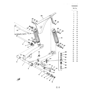 REAR ARM - REAR CUSHION - CHAIN CASE