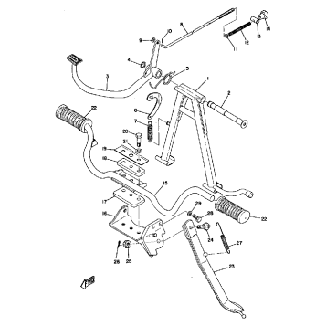 STAND FOOTREST BRAKE PEDAL