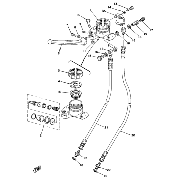 FRONT MASTER CYLINDER - BRAKE HOSE