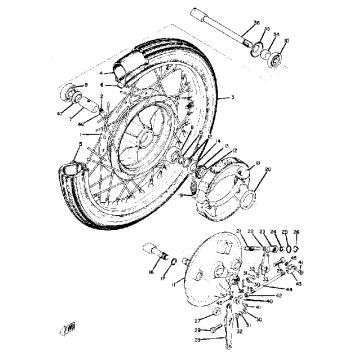 FRONT WHEEL RD250 RD250A