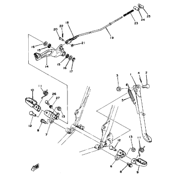 STAND-FOOTREST-BRAKE PEDAL
