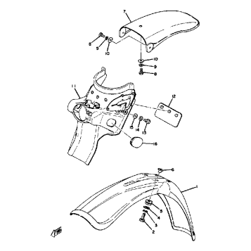 FRONT FENDER - REAR FENDER YZ100 E - F
