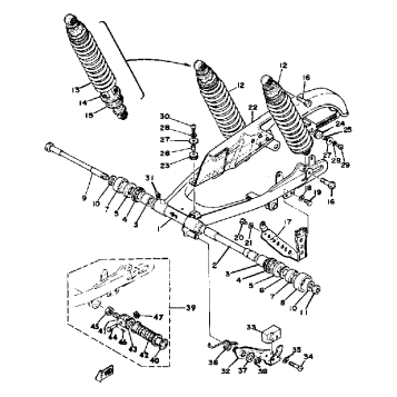 REAR ARM - REAR CUSHION - CHAIN CASE