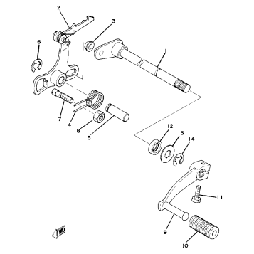 SHIFT SHAFT PEDAL YZ80G
