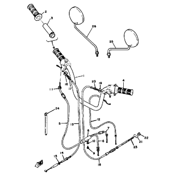 HANDLEBAR - CABLE LB50PG - PH - PJ