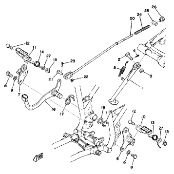 STAND - FOOTREST - BRAKE PEDAL