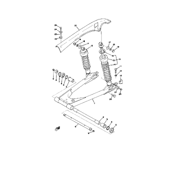 REAR ARM REAR CUSHION CHAIN CASE XS650D E E006501~ F