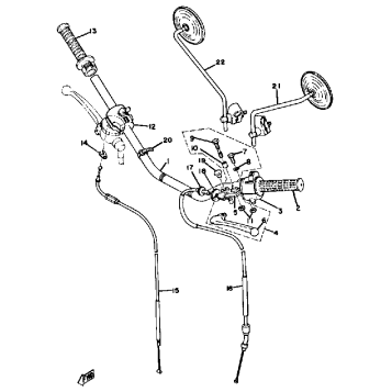 STEERING HANDLE CABLE XS650C