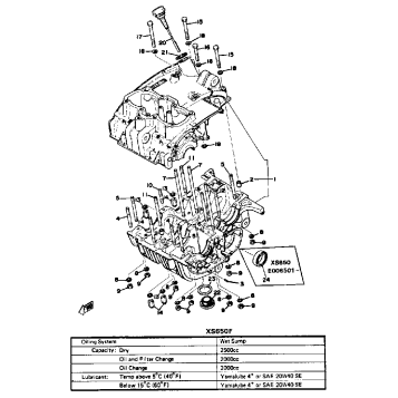 CRANKCASE XS650D E E006501~ F